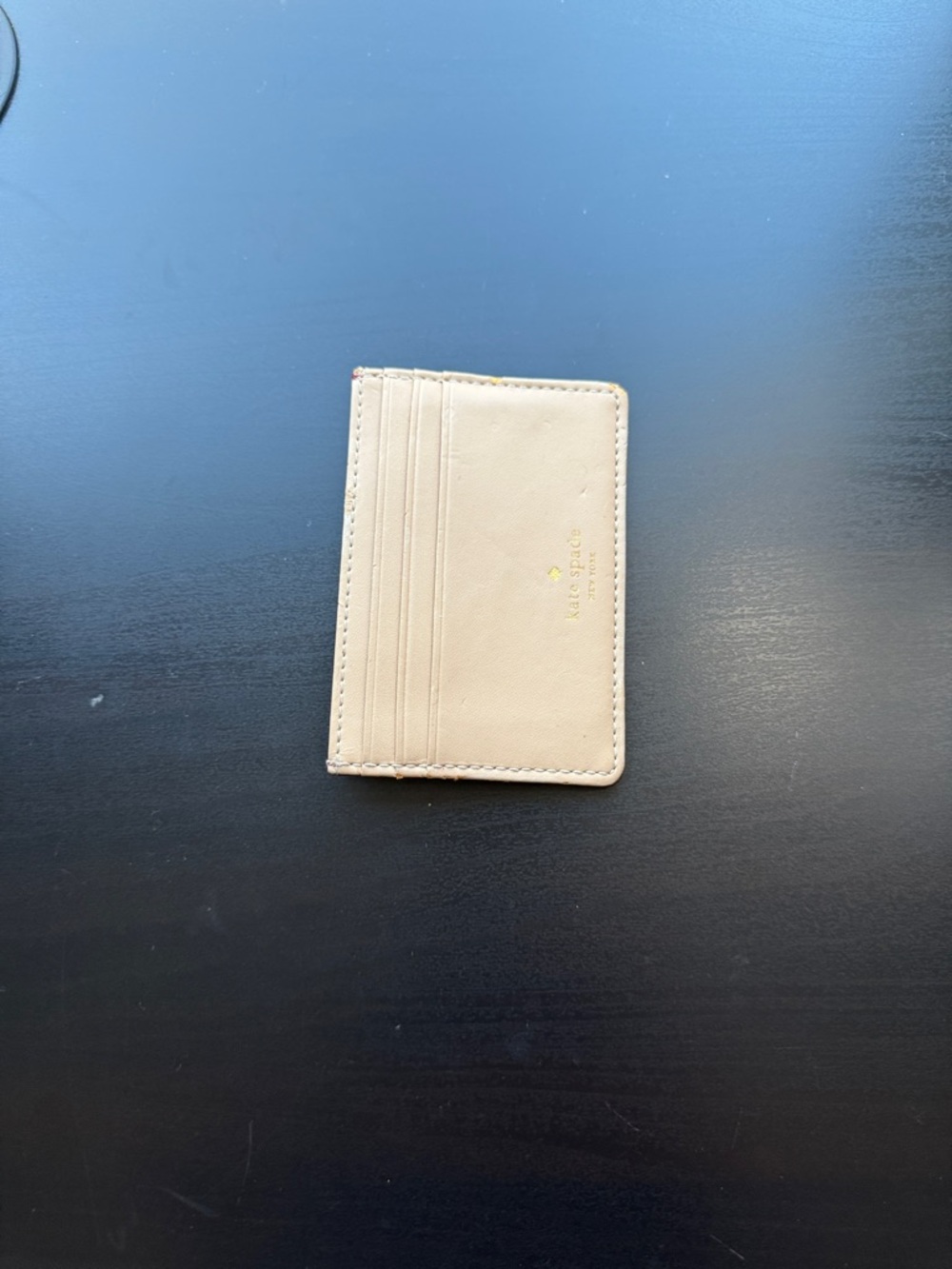 kate spade Red Leather Card Case with Gold Plaque - Picture 14 of 14